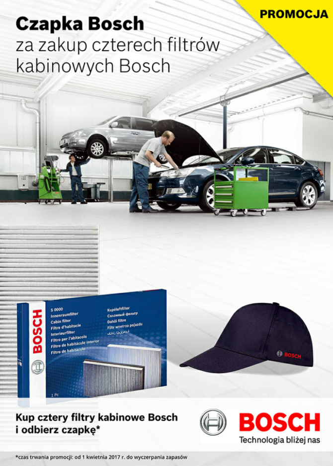 Promocja filtrów kabinowych Bosch